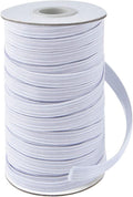 Coopay 45 Yards Length 1/2" Width Elastic Bands Flat Elastic Cord Rope Heavy Stretch Spool Knit for Sewing DIY Projects, Arts & Crafts (White, 1/2 Inch)