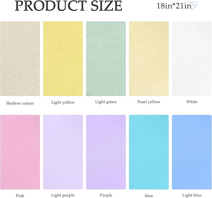18 * 21inch Cotton Fabric Premium,11 Options Solids, 10PCS Solid Precut Fabric Pure Quilting Fat Quarter Bundles Patchwork for Sewing DIY Craft (Macarone)