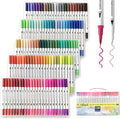 ArtBeek Dual Tip Brush Marker Pens 120 Color Markers for Adult Coloring Markers Set for Coloring Books Bullet Journals Planners