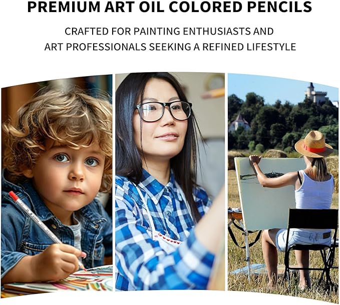 Oil Colored Pencils Sets For Adults Colour Pencils in Iron Box Ideal for Sketching, Illustrations, Doodling & Design Great for Art Lovers & Pros. (RAFFINÉ 7100 Series-72 Colors)