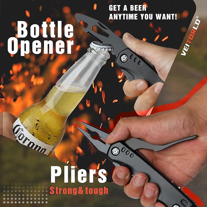 VEITORLD Christmas Stocking Stuffers, Gifts for Men Dad, Anniversary Birthday Gifts Idea for Him Husband Boyfriend, All in One Tools Hammer Multitool, Camping Hunting Hiking Xmas Presents, Cool Gadget