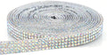 Novani Self Adhesive Rhinestone Ribbon, 0.35 Inch Wide 9 Yards 1 Roll, AB Crystal Diamond Bling Strips for DIY Crafts,Home Decor,Glitter Glass Rhinestone Tape for Crafting,Car Decoration