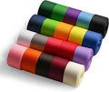 Grosgrain Ribbon 1 inch 20 Colors 5 Yards/Roll, Total 100 Yards Per Package for Christmas Tree, Wreath Decorations, Bow Making, Gift Wrapping, Flower Bouquet