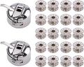 2PCS Bobbin Cases & 20PCS Metal Sewing Machine Bobbins Replacement Kit - Compatible with Brother, Singer, Janome, Etc Suitable for Front Loading 15 Class Apparatus