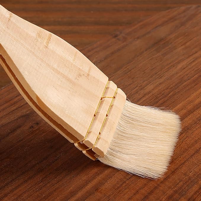 10 PCS Assorted Size Paint Brush Gilding Brush Gold Leaf Goat Hair Duster Flat Hake Brush Sweep Mops for Watercolor, Wash, Ceramic Pottery Painting, Metallic Foil Flakes Art Crafts Supplies