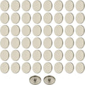 HARFINGTON 50pcs 32L Metal Round Flat Sewing Buttons 20mm Alloy Shank Craft Replacement Button for Men Women Suit Woolen Coat Shirt Trousers Sewing Crafts, Grey