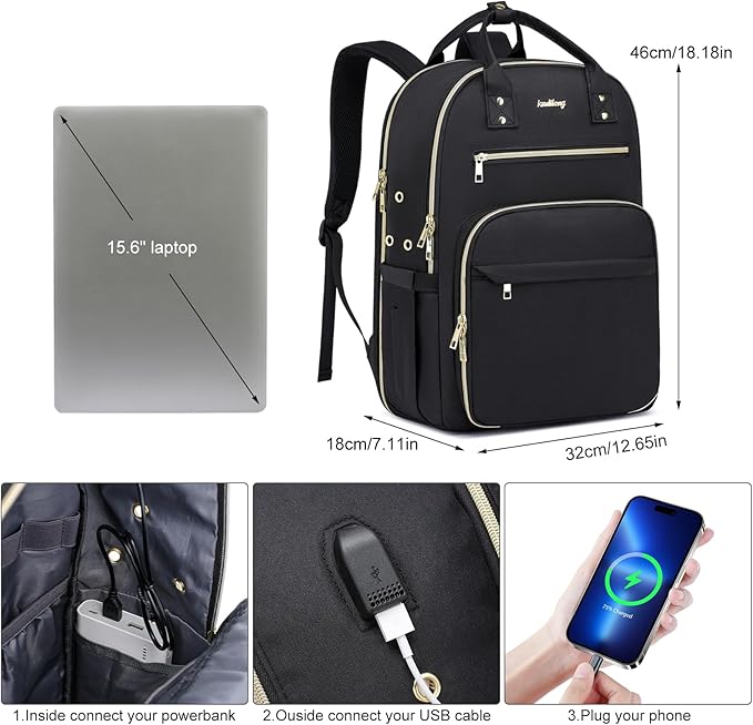 Knitting Bag Crochet Backpack for Crocheters,Yarn Organizer Storage for Knitters Travel,Large Capacity Crochet Bag Yarn Storage Tote Bag with USB Port Knitting Gifts for Women