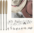 Aepiraza 36Pcs Mini 1" Assorted Characters Branding Irons, 26Pcs Letters and 10Pcs Numbers Leather Branding Tool with 3Pcs Changeable 12" Handle for Wood Working, Leather Hats, Felt, Cowhide