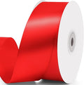 1-1/2" x 50 Yards Satin Ribbon - Red Silk Ribbon with Spool - Ideal for Gift Wrapping, Floral Bouquets, Crafts, Wedding Party Decorations, Christmas and Sewing Projects