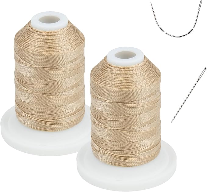 UV Resistant - Simthread 100% Polyester Bonded Thread Tex 69 (12wt) - 250 Yards x 2 Spools NP-Buff