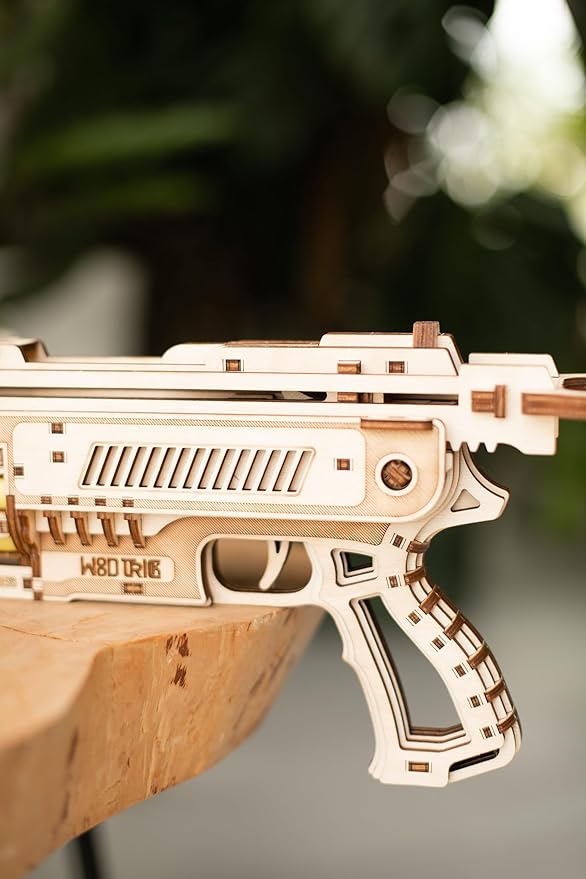 Wood Trick Bullet Boltcaster Crossbow 3D Wooden Puzzles for Adults to Build - Shoots up to 32 ft - Wooden Models Engineering DIY Project Mechanical 3D Puzzles Model Kits for Adults