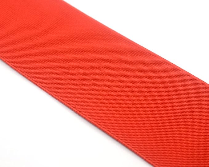 Strapcrafts 3-Inch Wide by 2-Yard Colored Woven Elastic Band,Red13030