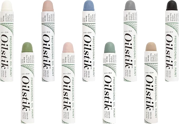 Jack Richeson Shiva Oilstik Paintstick, Neutral Colors, Set of 9