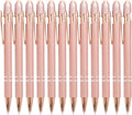 PASISIBICK 12 Pieces Rose Gold Ballpoint Pen with Stylus Tip, 2 in 1 Rose Gold Stylus Pens Stylish Pen, Metal Stylus Pen for Touch Screens, 1.0 mm Black Ink(Pack of 12)