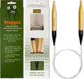 Froggod Bamboo Circular Knitting Needles Size 15 – 3.15-inch Bamboo Knitting Needle Tips, 31.5-inch Total Length, Lightweight Wooden Needles