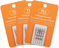 YLI Topstitch Needles, Titanium-Coated #70/10 – Large Eye & Deep Groove Fits All Home Sewing Machines – Pack of 15 Needles