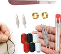 37 Pcs Sewing Tool Set,Steel Needles for Hand Sewing,Portable Needle and Thread Kit,Sewing Kit,Steel Sewing Needles,Steel Sewing Needles Kit,Needle Threaders for Hand Sewing Include 25 Steel Needles
