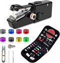 Handheld Sewing Machine,Sewing Machines for Beginners,Portable Electric Mini and Samll Hand Held Kit for Adults Included Mannual and Accessories,Sewing Hem Quick Stitching (Black-1)