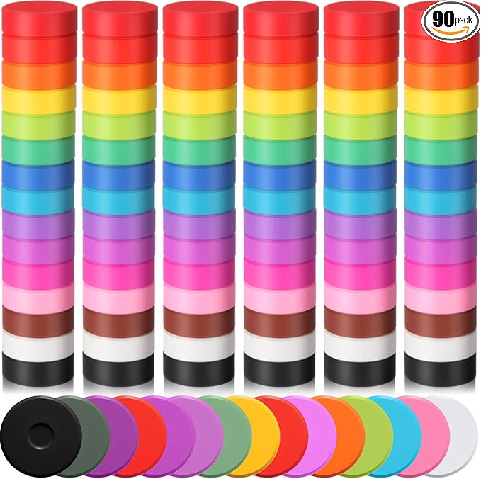 Nuanchu 90 Pcs Tempera Paint Cakes 15 Colors Tempera Paint Washable Art Supplies for Painting Drawing Crafts Activities