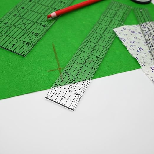 Sewing Rulers,Quilting Rulers Fabric Cutting Ruler 4pcs(1x6,3x17,1.5x17,1.5x10inch)