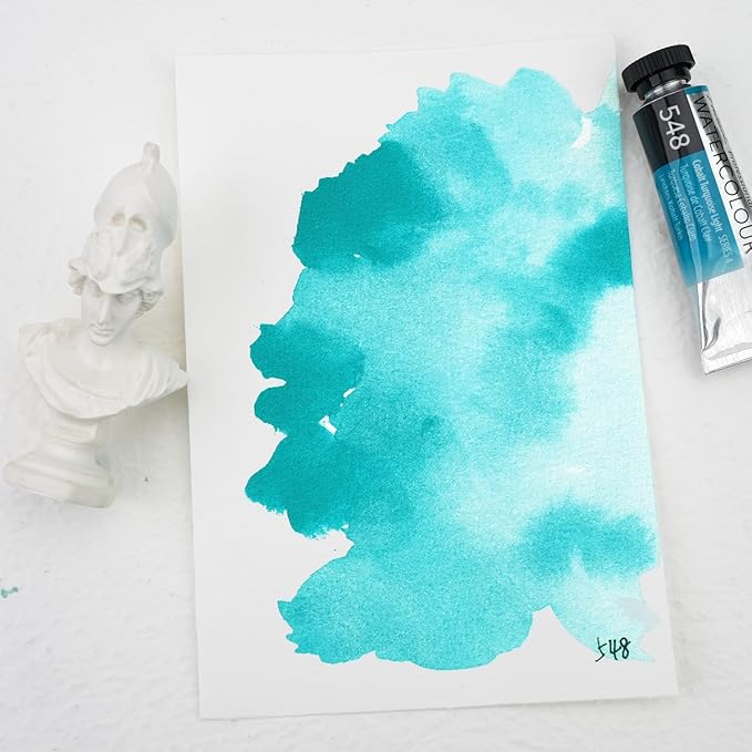 PHOENIX Professional Watercolor Paint Single Tube - 0.47 Fl Oz / 14ml - Cobalt Turquoise Light