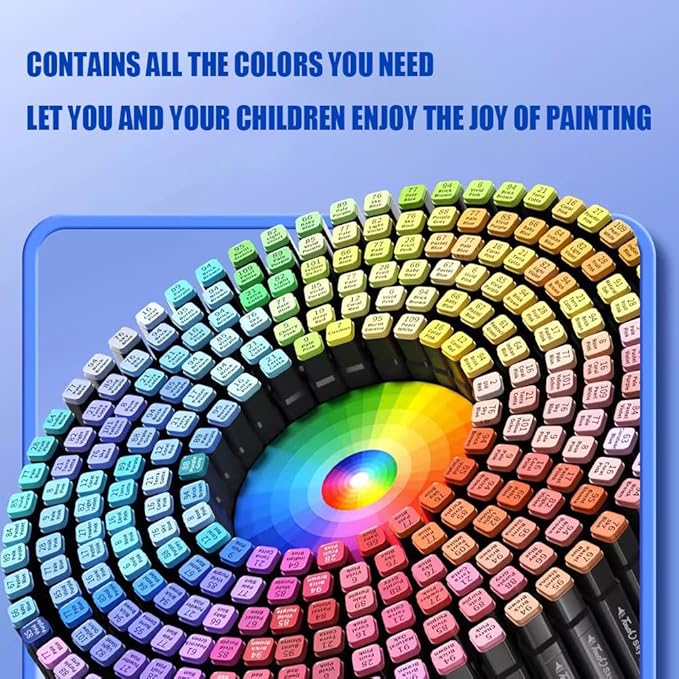 Alcohol Markers Set - 262 Colors, Dual Tip Permanent Sketch Markers with Organizing Case for Kids & Adults