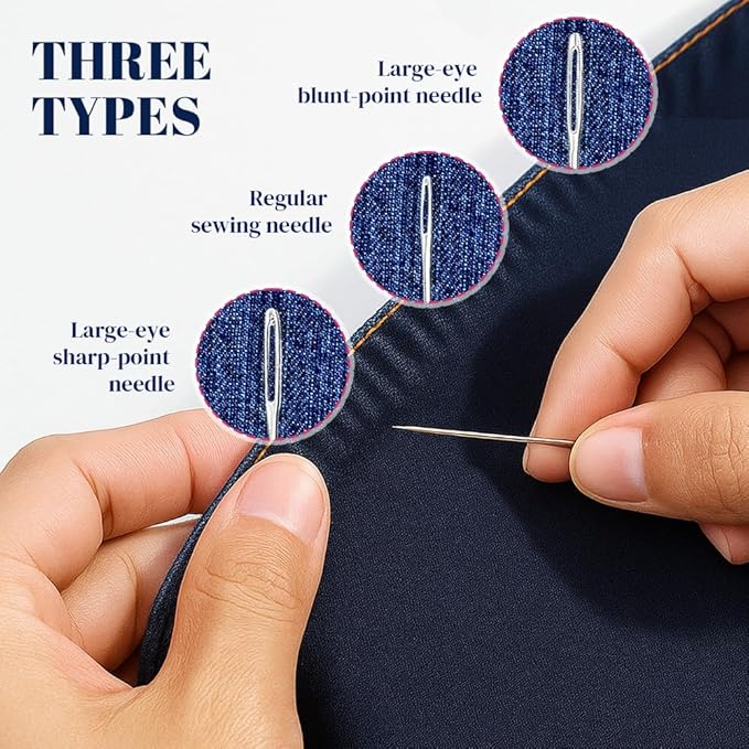 37PCS Needle and Thread kit, Needles Thread Hand Repair Tools, Portable Steel Sewing Needles Kit for Beginners & Daily Use