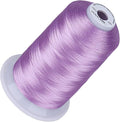 Simthread 5500Yds Embroidery Thread, 5000M High-Yardage 40WT 100% Polyester Thread – 170+ Vivid Colors, High-Speed Rated – Compatible with Brother, Singer, Janome & More - Orchid S095
