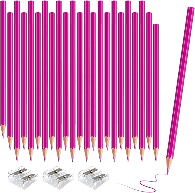 36 PCS Pink Colored Pencils, Pre-sharpened Professional Wooden Art Pencils Set for Artists Painting | Premium Drawing Sketching Supplies(Pink)