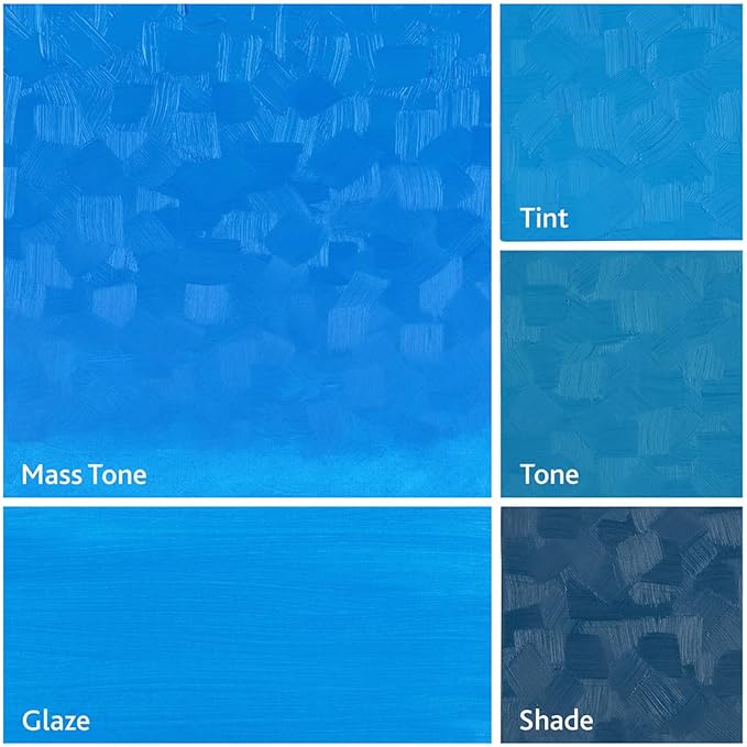 Tusc & Pine Artist Oil Paint - Brilliant Blue, 40 ml, Non-Yellowing, Rich & Creamy Consistency, Maximum Pigment Load, Small Batch Milled Oil Paints Made in the USA for Professional Artists