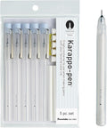 Kuretake Karappo Pen, 0.25mm Extra Fine tip 5pcs set, Empty refillable ink pen, for lettering, calligraphy, illustration, drawing, Made in Japan