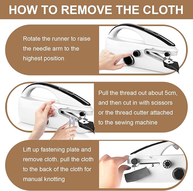 Handheld Sewing Machine, Portable Hand Sewing Machine with Sewing Kit, Dual Speeds, Easy to Use for Adults and Beginners, Ideal for Sewing Clothes, Fabrics and DIY