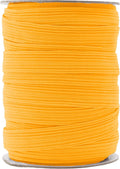 Mandala Crafts 16mm 20 Yds Roll of Gold Elastic Bands for Sewing - 5/8 Flat Elastics Cord - 5 8 Inch Braided Stretch Straps for Crafting