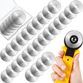 Mudder 36 Packs Rotary Cutter Blades Replacement Blades Compatible with Martelli Truecut Cutter for Patchwork Leather Quilting Sewing Arts Crafts(45 mm)