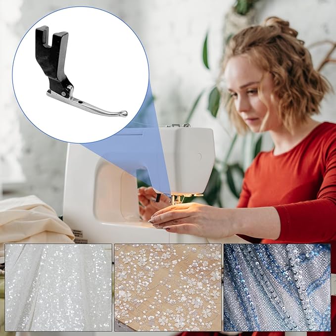 Pakalife P369 Sewing Machine Presser Foot - Bead & Sequin Special Foot for Fabric, Wedding Dress, and Beaded Materials - Compatible with JUKI