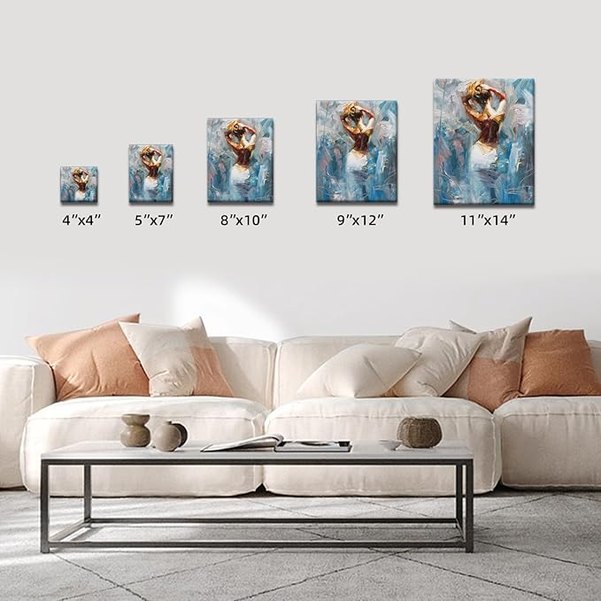 Stretched Canvases for Painting 6 Pack 16x20 100% Cotton Large Canvas Boards for Painting, White Painting Canvas for Oil, Acrylic Paint & Other Painting Media