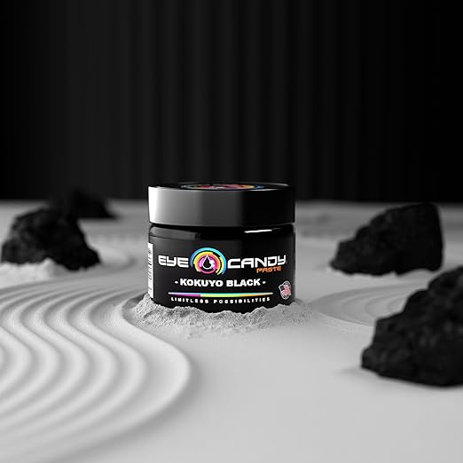 Eye Candy Black Resin Pigment Paste Kokuyo Black (2 oz Paste) | Highly Pigmented, Ultra-Fine, Versatile for Multiple Epoxy Resin Applications, and Customizable Colors