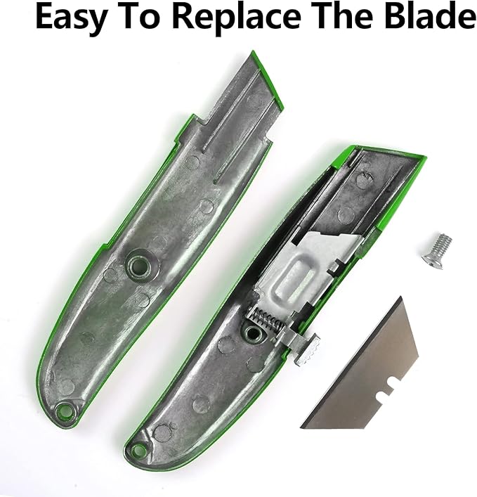 DIYSELF 2Pack Utility Knife Box Cutter Retractable Blade Heavy Duty PVC Pipe Cutter (Green)