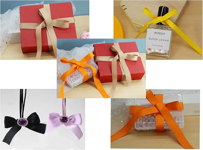 Jesep One Roll 100 Yards 1" Soild Grosgrain Ribbon Boutique Gift Wrapping Package Ribbon, DIY Crafts Bow Hair Headband Accessories Assorted Ribbon#835 (1" 25mm, Khaki)