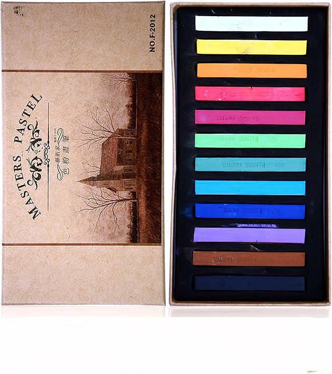 YYMIYU Neutral Color Chalk Pastels for Professional Artist 12 Colour