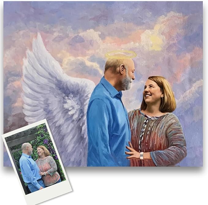 Paint Your Life Custom Hand-Painted Oil Portrait from Photo to Painting