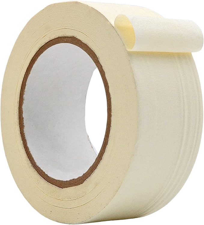 WOD MTC5 Colored Masking Tape, White, 2 inch x 60 yds. Colorful Teacher Painters Tape for Fun DIY Art & Crafts, Lab Labeling, Writable & Classroom Decorations