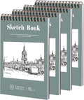 4 Pack Small Sketch Books, 5.5 x 8.5 Inch Mini Sketchbook, 68lb/100gsm Spiral Bound Small Sketch Pad, Acid Free Art Supplies Drawing Painting Sketchbook for Kids, Beginners, Artists (30 Sheets Each)