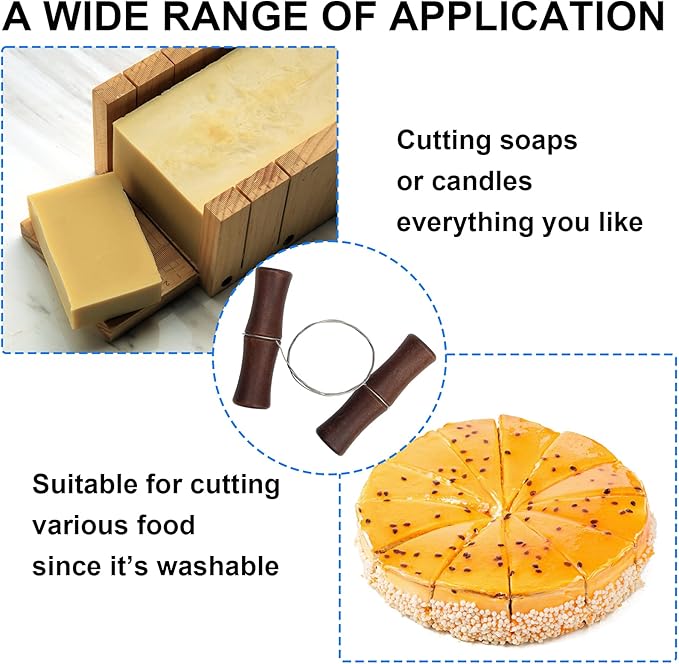 Clay Wire Cutter,Wire Tool,Sculpting Tools for Kids-Ceramic Wire Clay Cutting of Garrote Wire for DIY Plasticine Cheese Cutting Soap Candle