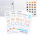 MEEDEN Watercolor Paint Set - 24 Colors Painting Supplies with 10 Watercolor Papers & Brush, Portable Art Paint Kit Perfect as Travel Set for Outdoor Artist