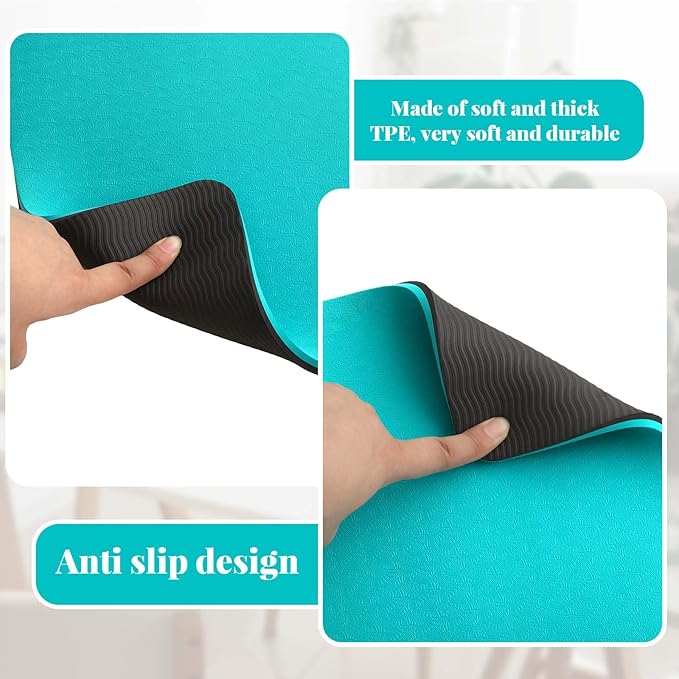 2 Pcs Sewing Machine Muffling Mat Pedal Sewing Mat Reduce Vibrations Noise No Slip Machine Accessories for Quilting(17'' X 36'' and 9'' X 14'',Blue, Black)
