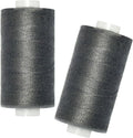 All Purpose Sewing Thread-2 Spools of Hand Polyester Sewing Thread for Sewing Machine for Hand and Machine Sewing(Dark Pewter Grey, 2 spools)