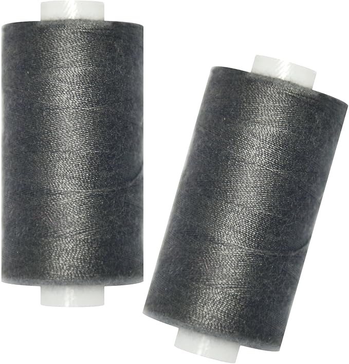 All Purpose Sewing Thread-2 Spools of Hand Polyester Sewing Thread for Sewing Machine for Hand and Machine Sewing(Dark Pewter Grey, 2 spools)