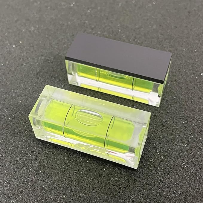 2Pcs Bubble Spirit Level with Magnetic Base 15x15x40mm Single Line Small Square Bubble Levels Measuring Layout Tools Levels