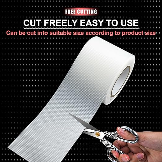Non-Abrasive Grip Tape Roll, 3In x 60ft, Customizable Sliding Duty Tape, Portable Multi-Purpose Grip Tape, Tear, Peel & Slip, for Gadgets and Gear From Slipping, Sliding Or Shifting More (Clear)